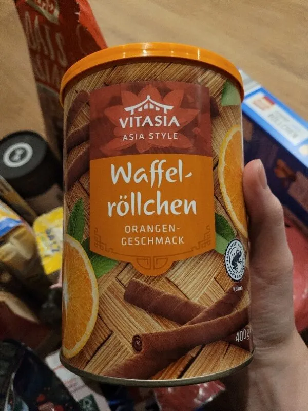 waffelröllchen orange
