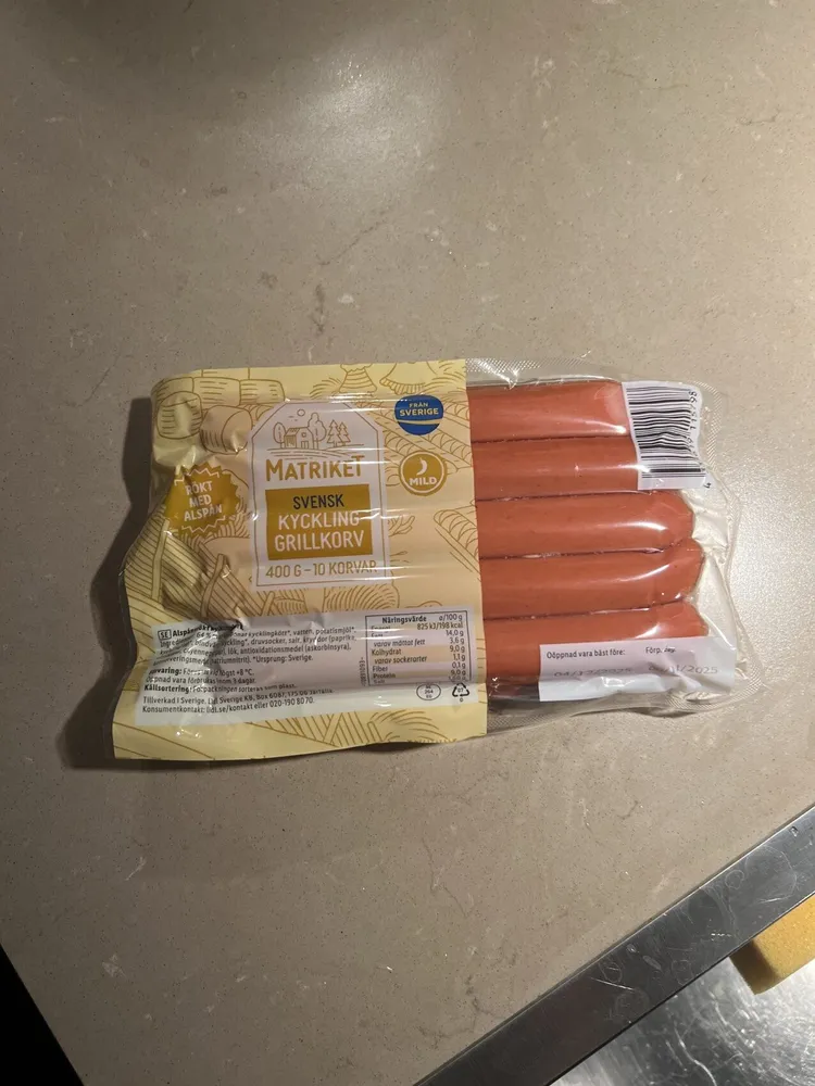 Kyckling Grillkorv