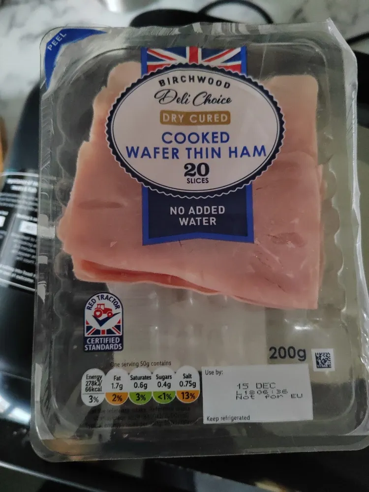 Delicate Hoice Dry Cured Cooked Wafer Thin Ham