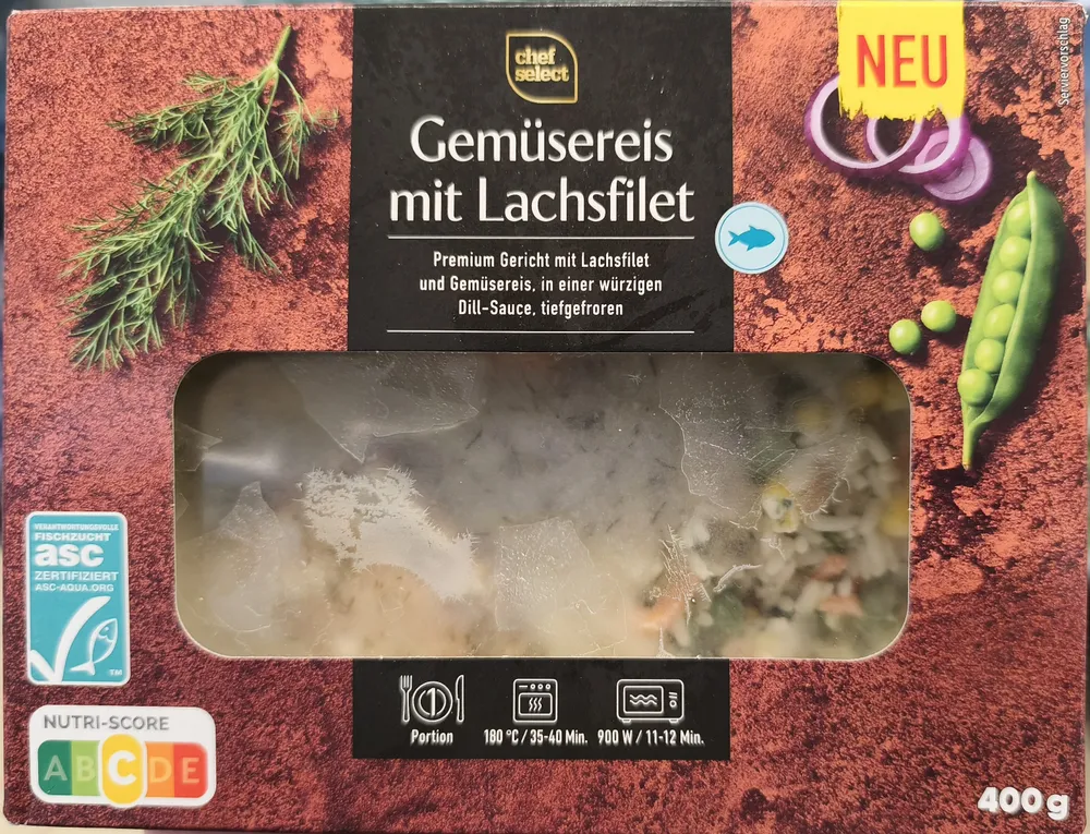 Gemüsereis mit Lachsfilet