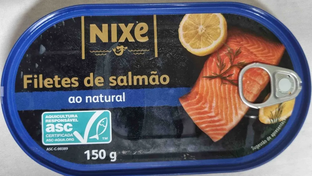 Filetes de salmão ao natural