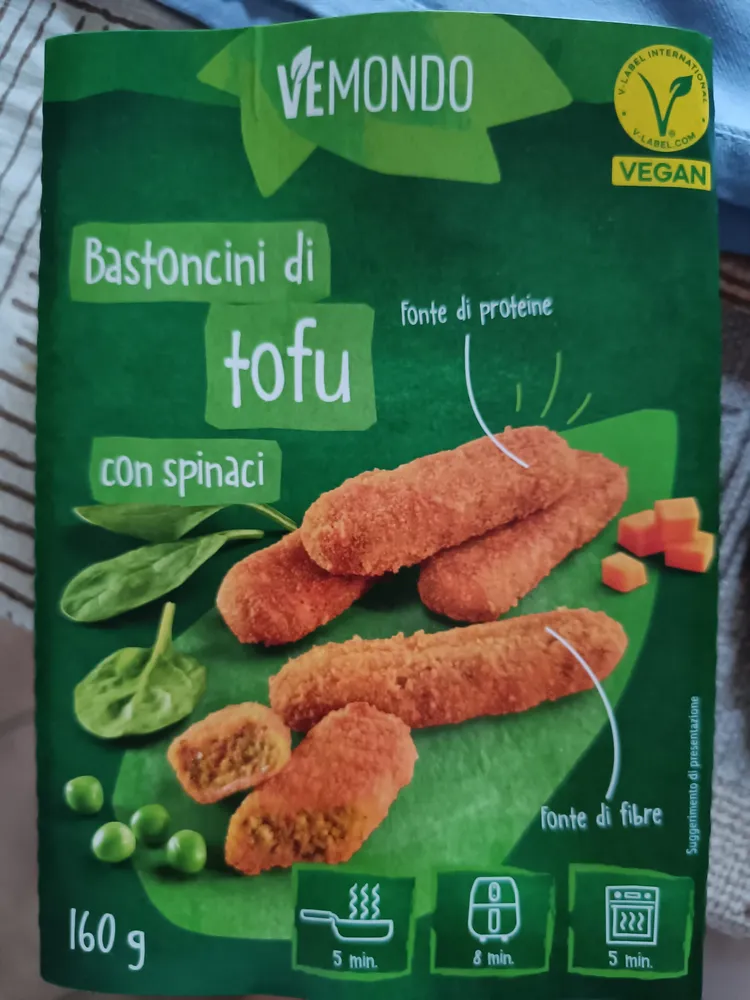 Bastoncini Di Tofu Con Spinaci