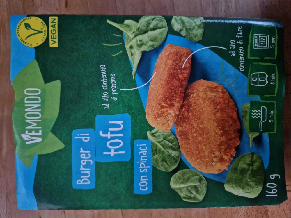 Tofuburger mit Spinat