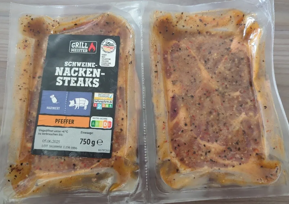 Schweinenackensteaks Pfeffer