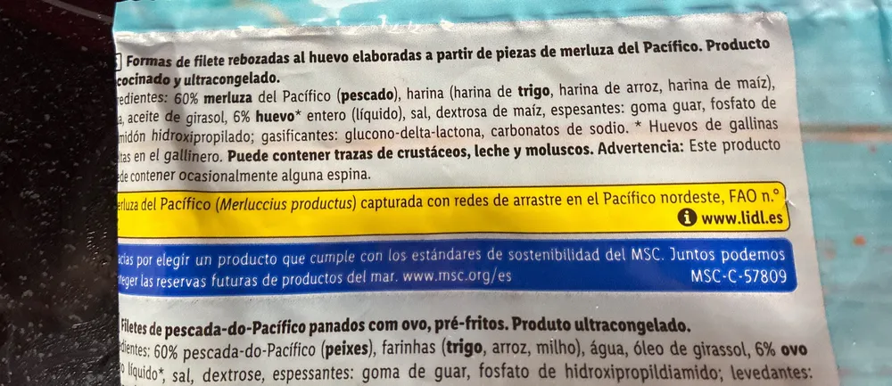 Filetes de merluza al huevo