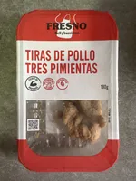 Tiras de pollo tres pimientas