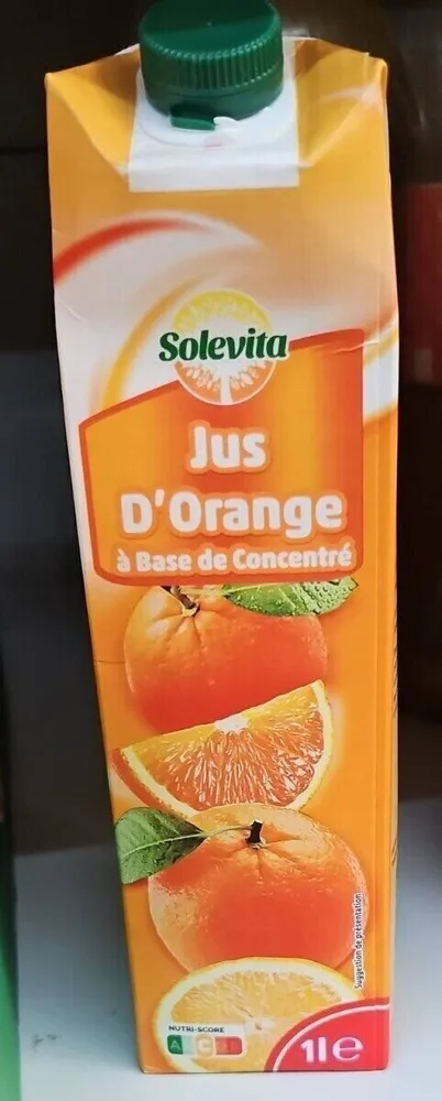 Jus d'orange à base de concentré