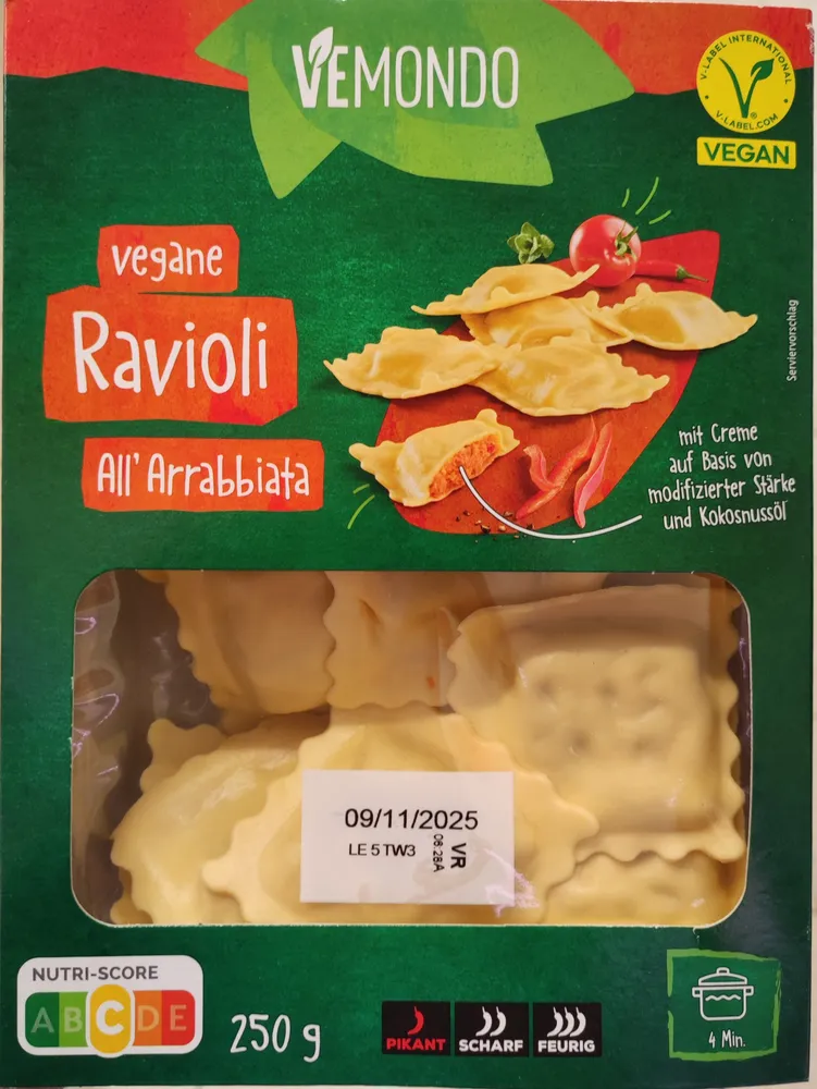 Vegane Ravioli All'Arrabbiata