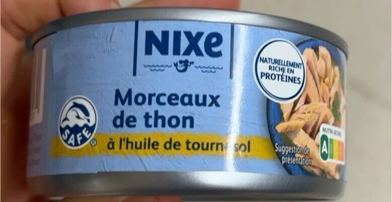 Morceaux de thon à l'huile de tournesol
