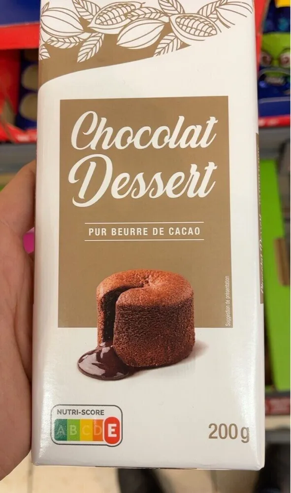 Chocolat dessert pur beurre de cacao