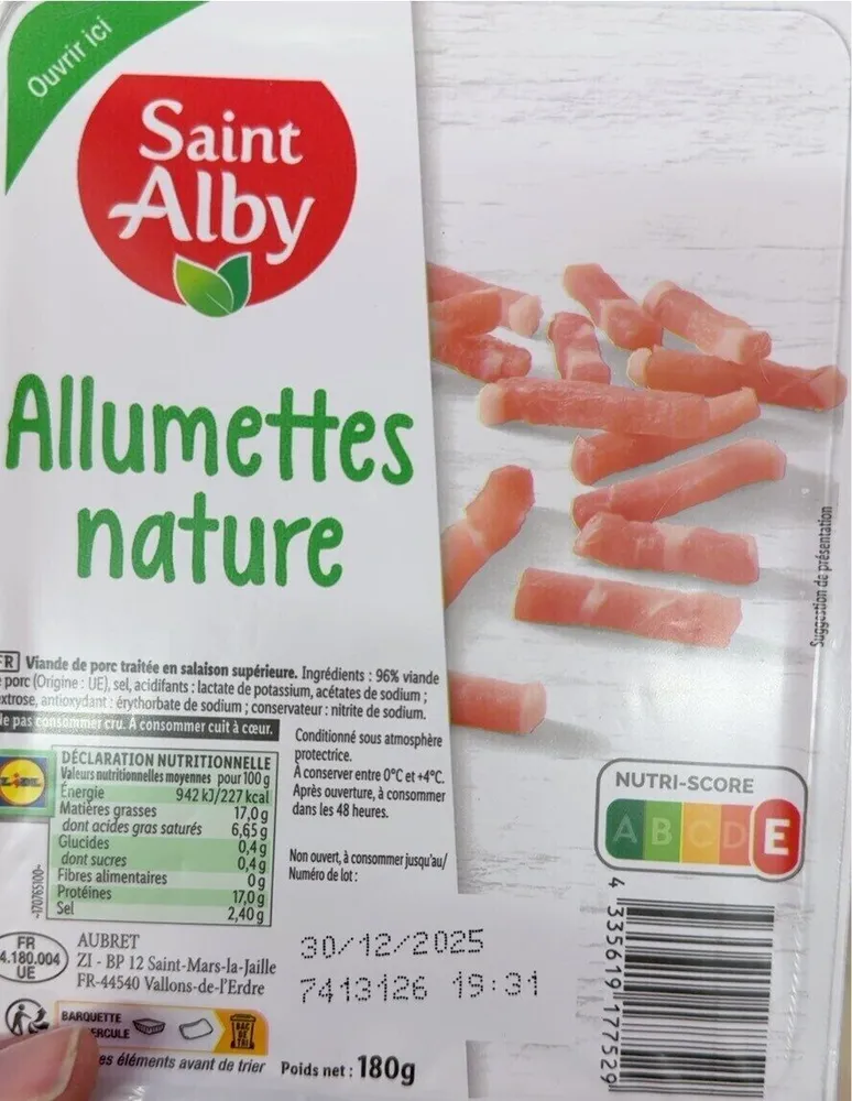 Allumettes nature
