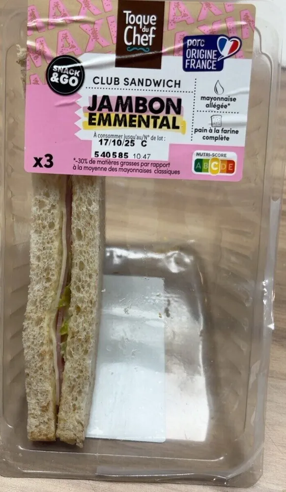 CLUB SANDWICH JAMBON EMMENTAL