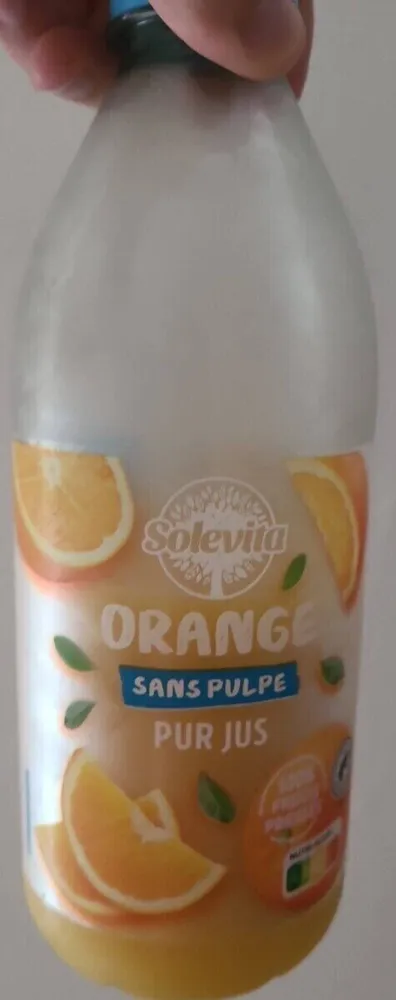 Jus d’orange sans pulpe pur jus