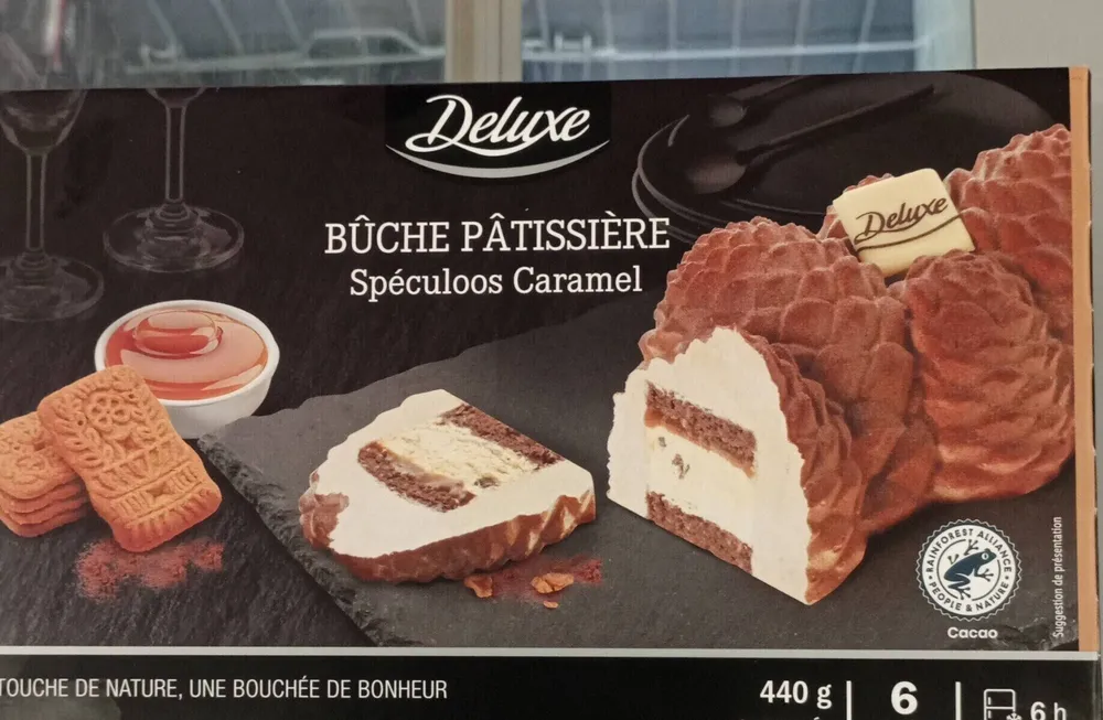 Bûche pâtissière spéculos caramel
