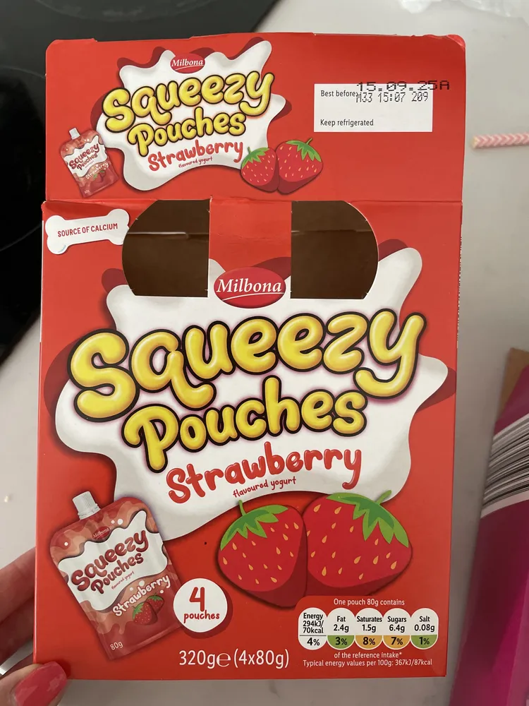 Squeezy Pouches Strawberry