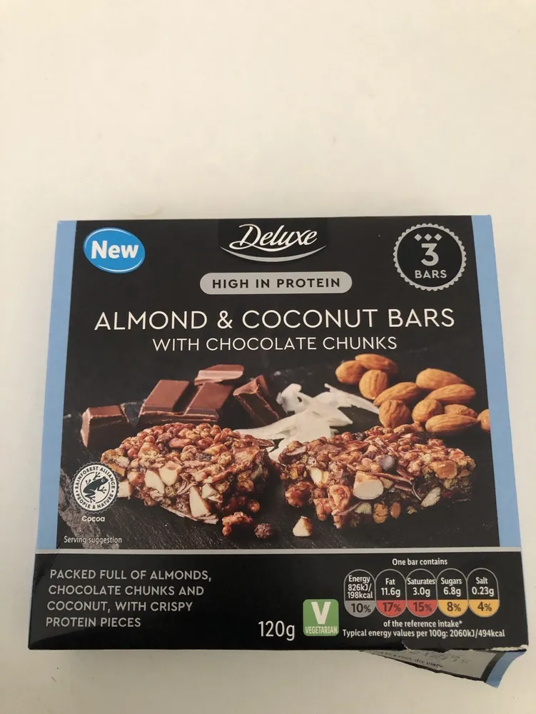 New Deluxe shar 3 BARS HIGH IN PROTEIN ALMOND & CO