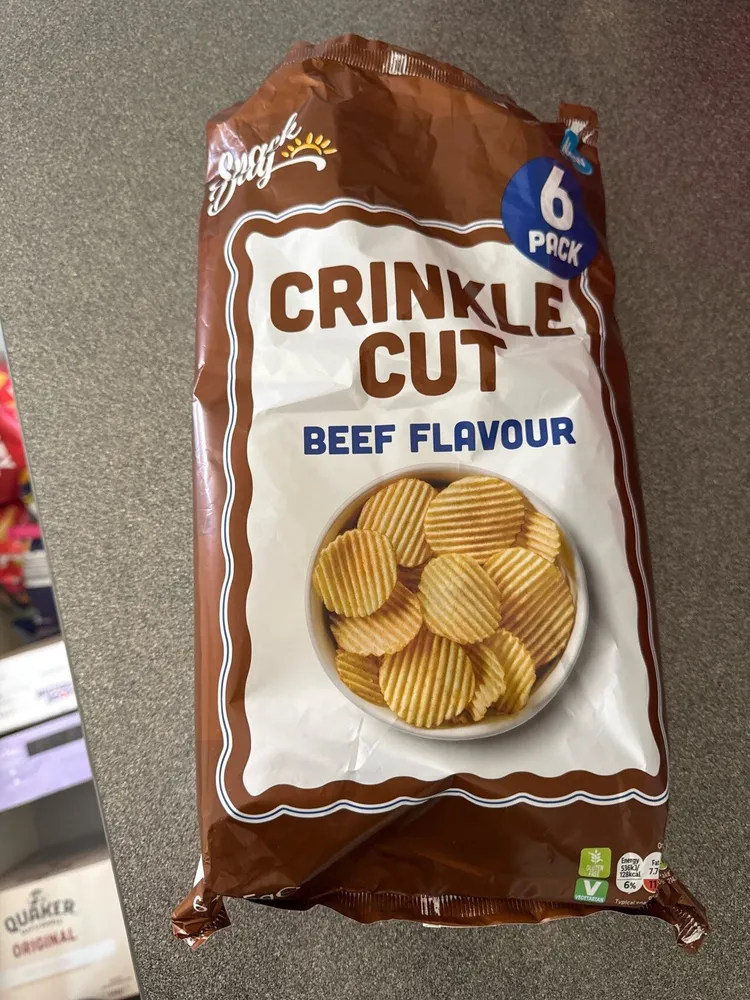 Crinkle Cut Beef Flavour Crisps