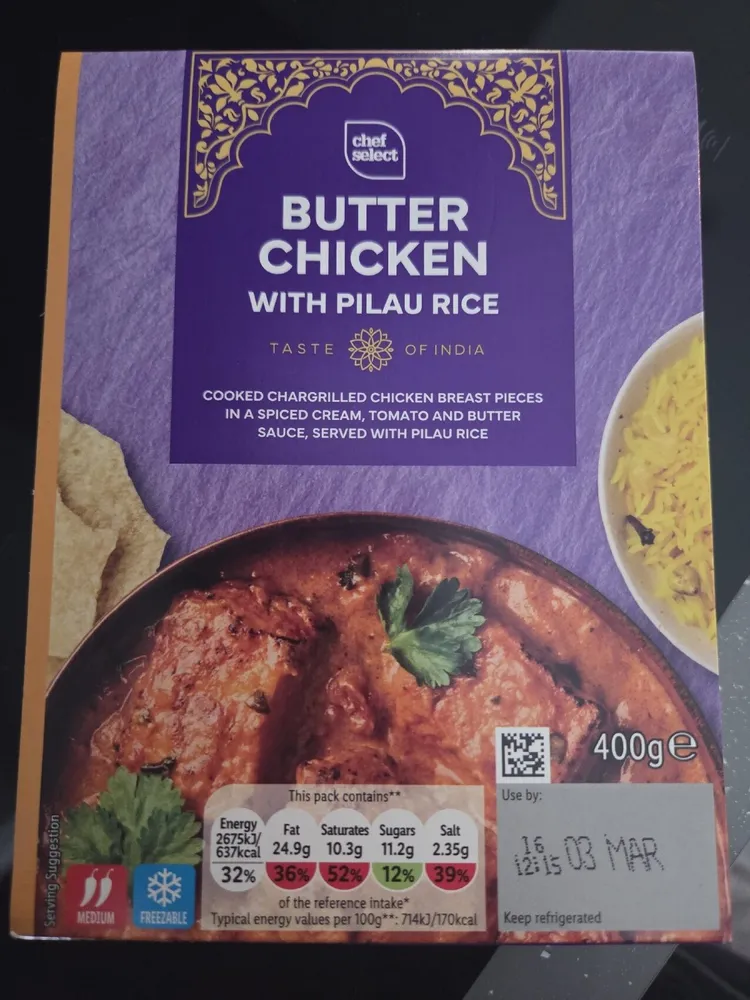 Butter Chicken With Pilau Rice