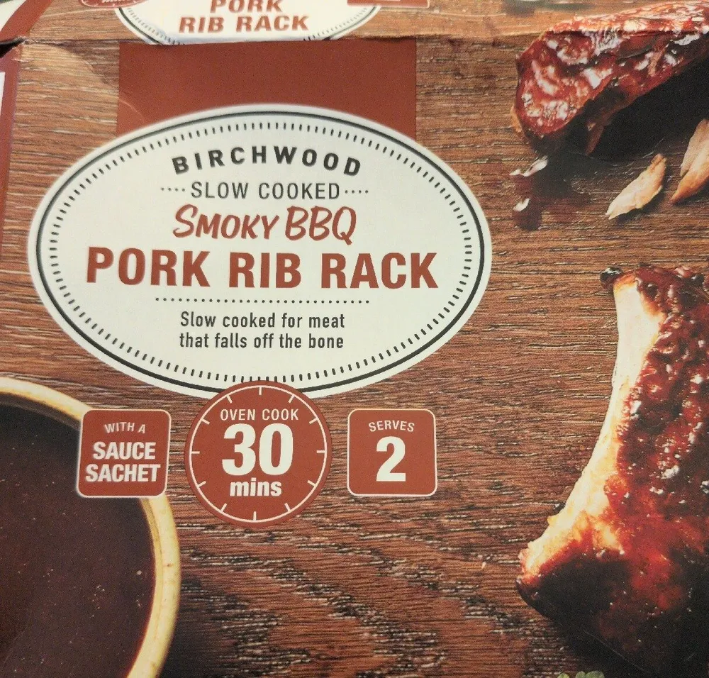 BIRCHWOOD SLOW COOKED..... SMOKY BBQ PORK RIB RACK