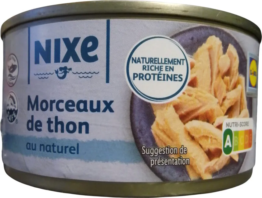Morceaux de thon au naturel