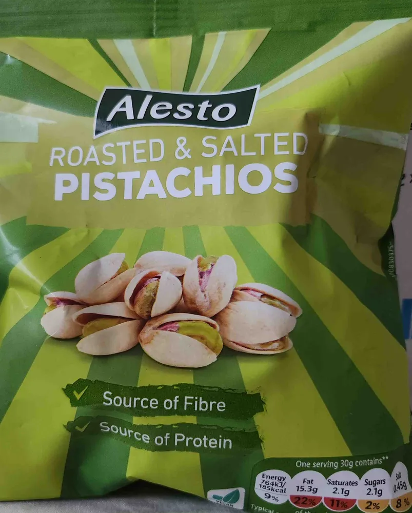 Pistachios, roasted and salted