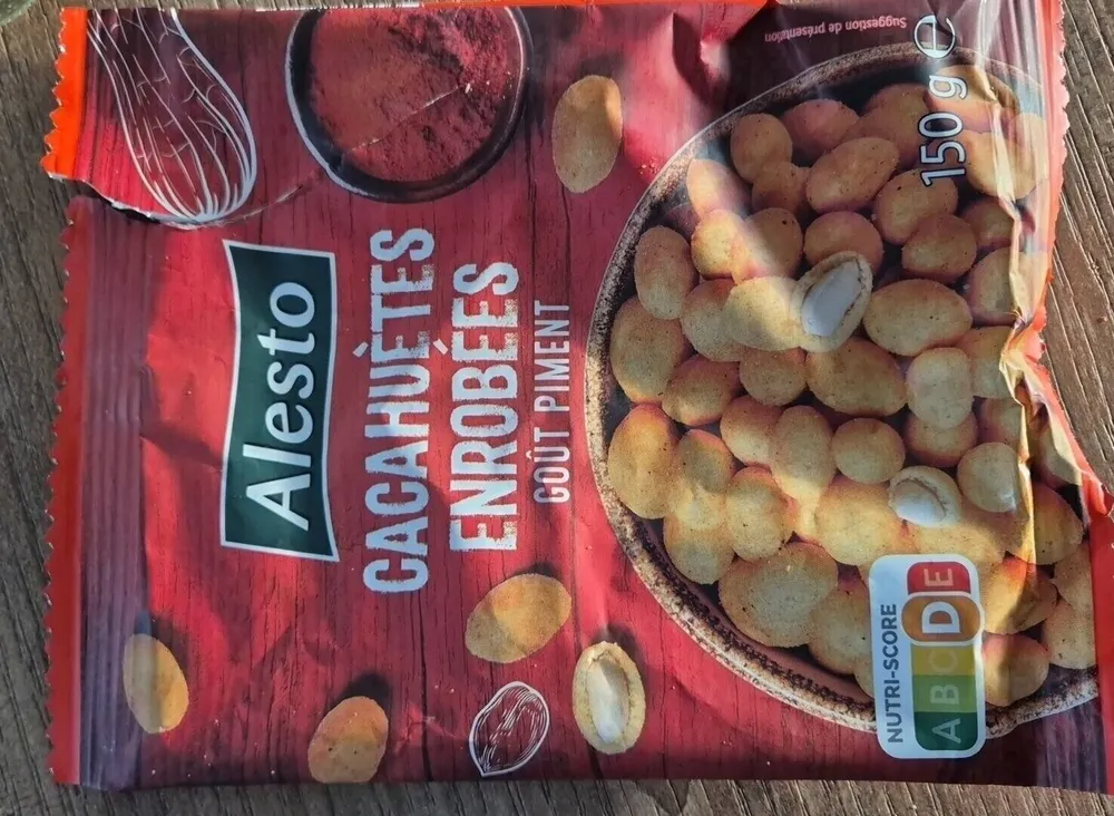 Cacahuètes enrobées goût piment