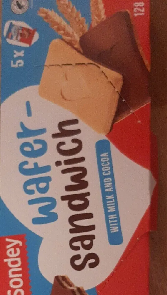 Wafer Sandwich with Milk and Cocoa
