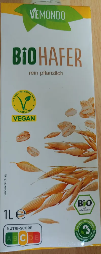 Vemondo - Bio Hafer rein pflanzlich