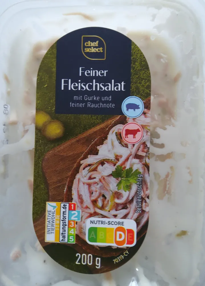 Feiner Fleischsalat mit Gurke und feiner Rauchnote