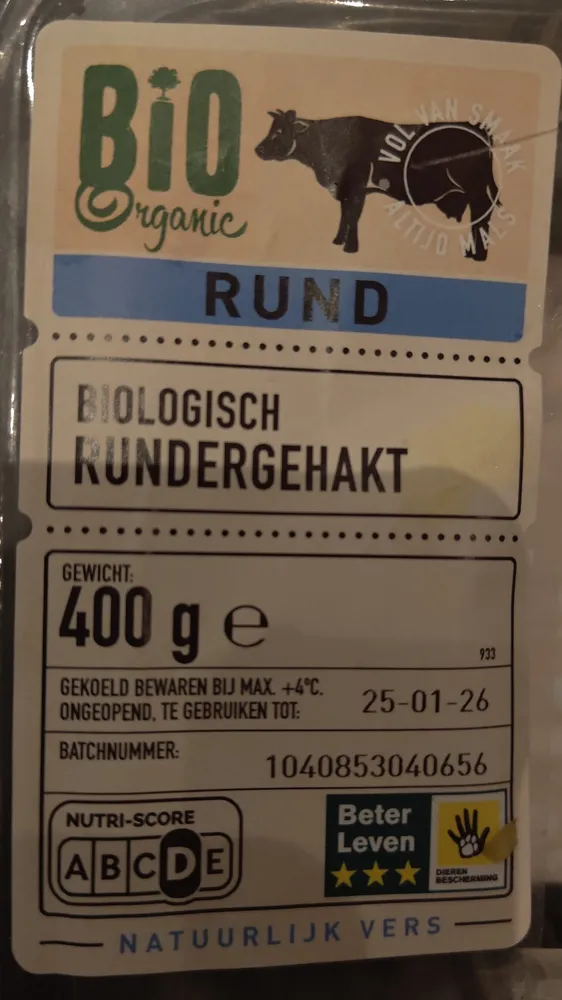 Biologisch Rundergehakt Lidl