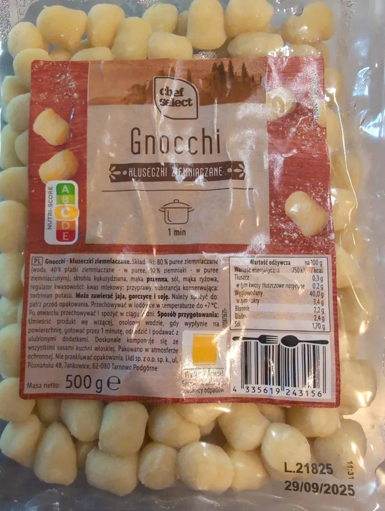 Gnocchi kluseczki ziemniaczane