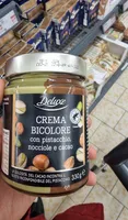 Crema bicolore con pistacchio, nocciole e cacao