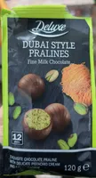 Praliné de chocolate de leite com creme de pistáchio
