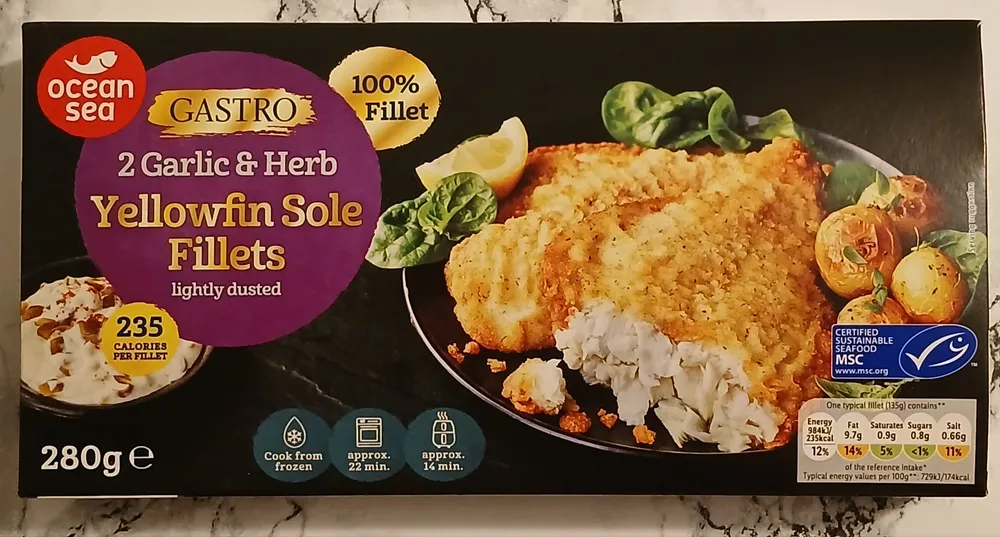 Garlic & Herb Yellowfin Sole Fillets