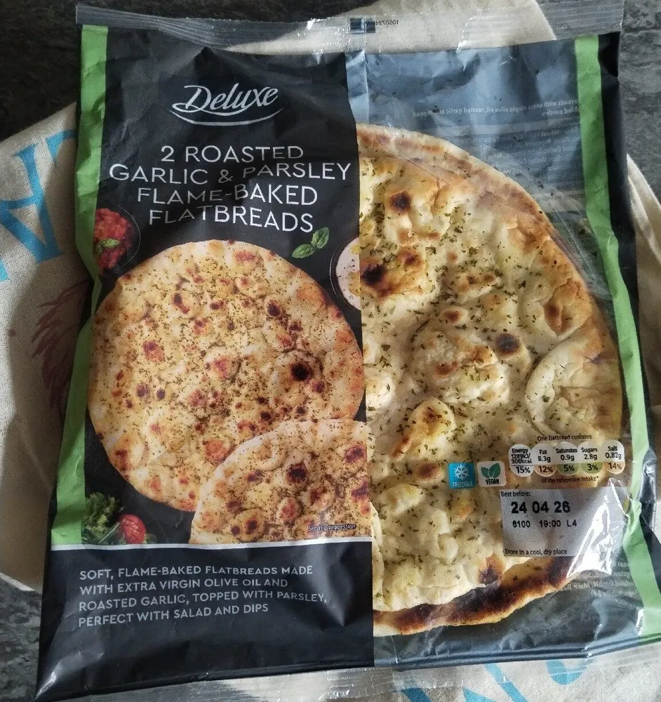 Roasted Garlic & Parsley Flame-baked Flatbread