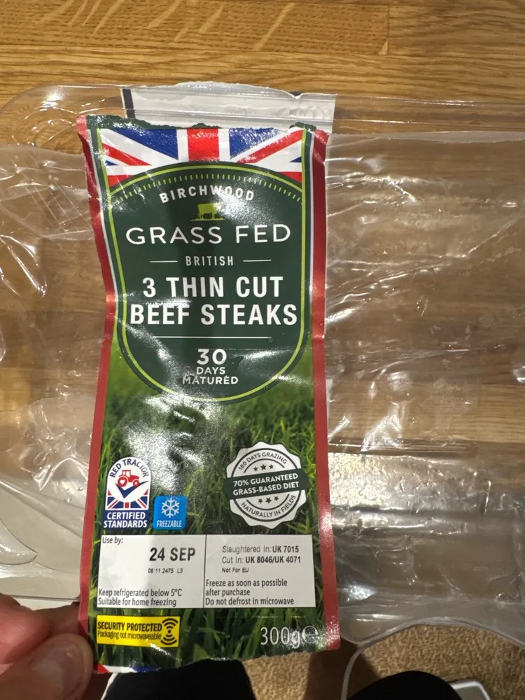 Grass Fed Thin Cut Beef Steak