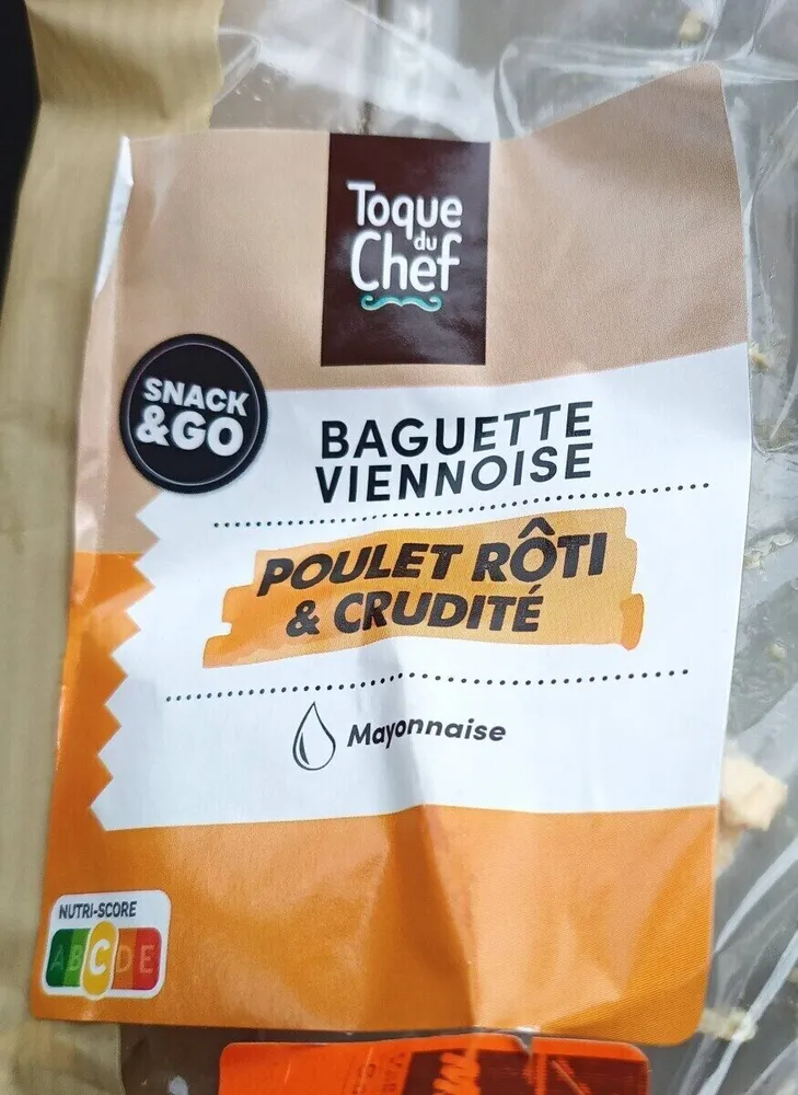 Baguette viennoise poulet et crudité