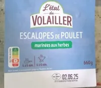 ESCALOPES DE POULET marinées aux herbes