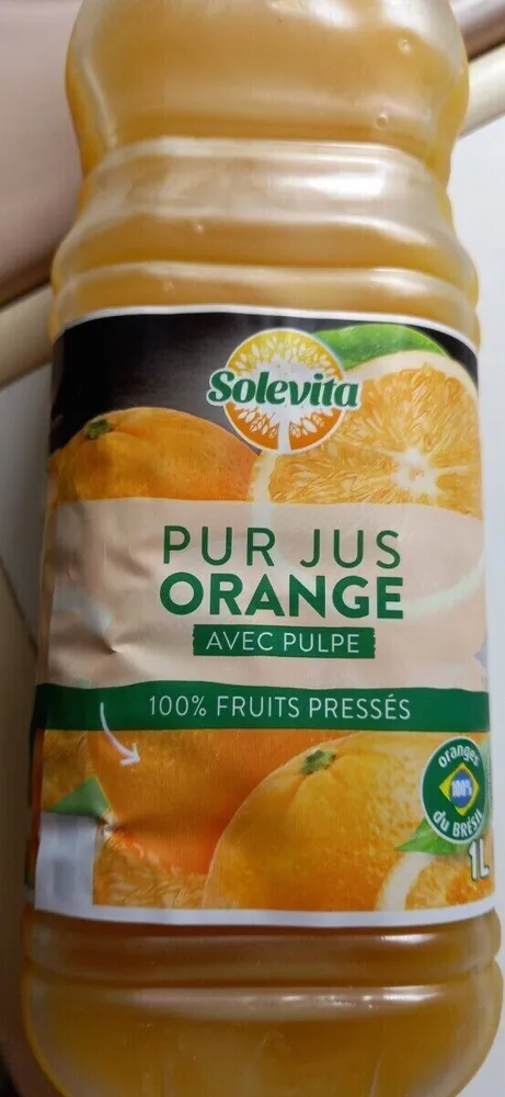 Pur jus orange avec pulpe
