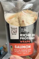 Wraps saumon ,fromage blanc , salade et fève soja protéines
