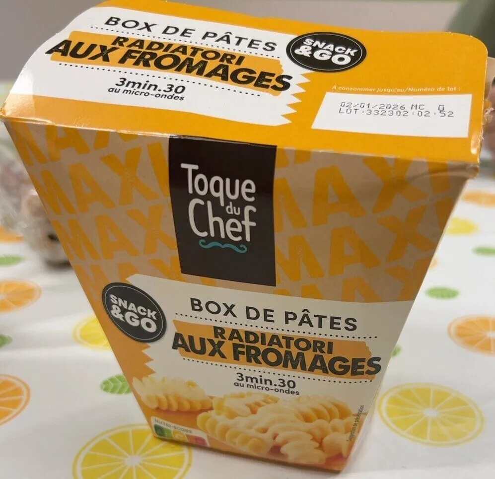 BOX DE PATES RADIATORI AUX FROMAGES