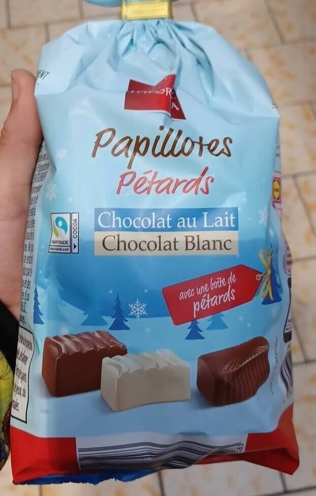 Papillottes pétards chocolat lait et blanc
