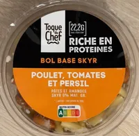 Bol base skyr Poulet, tomates, pates & amandes Protéines
