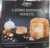 4 dômes meringue noisette