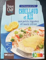Cabillaud et riz aux petits légumes et sauce citron
