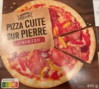 Pizza cuite sur pierre chorizo