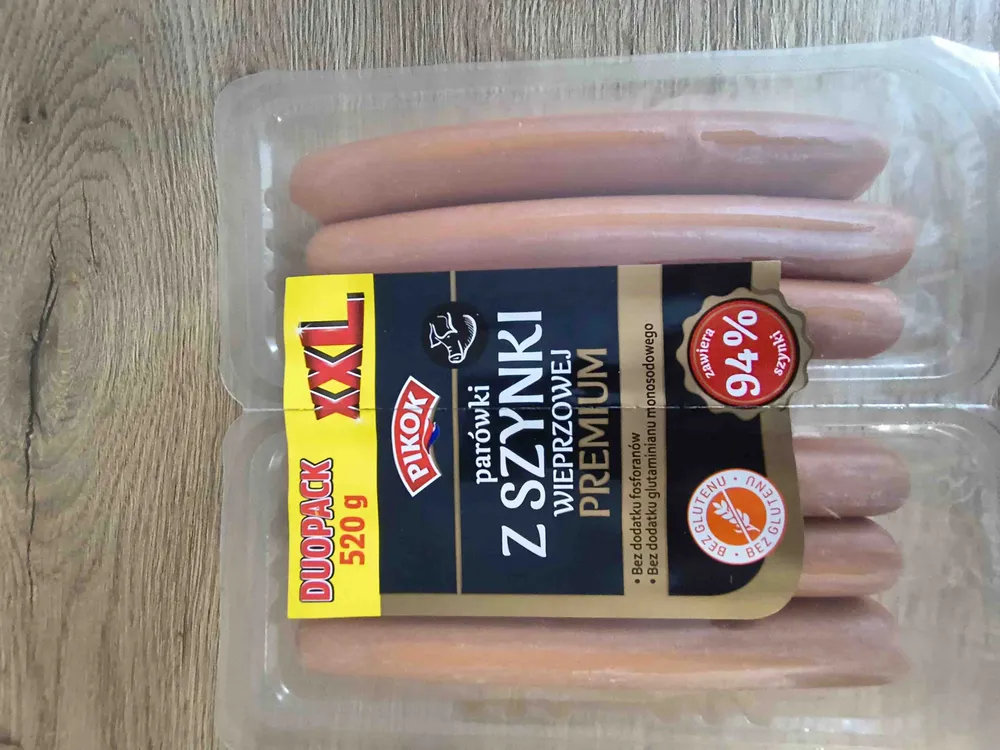 Parówki z szynki wieprzowej premium