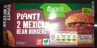 2 Mexican bean burgers