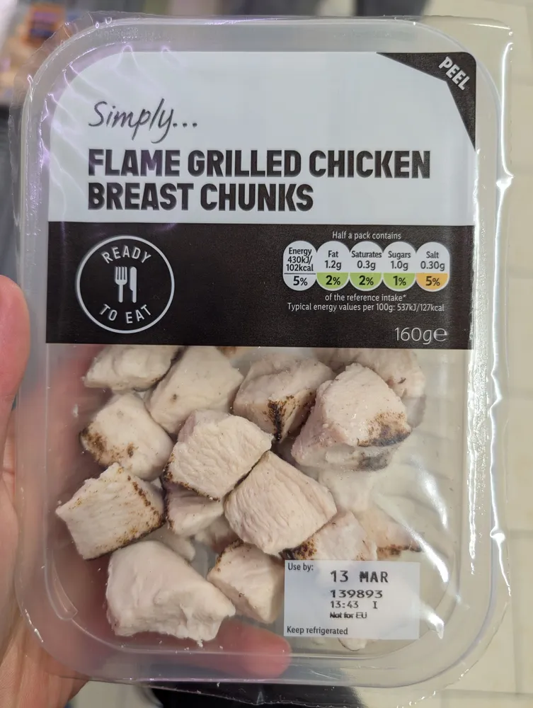 Simply Flame Grilled Chicken Breast Chunks