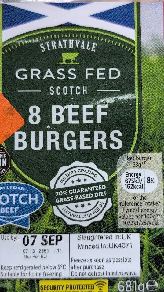 Grass Fed Beef Burgers